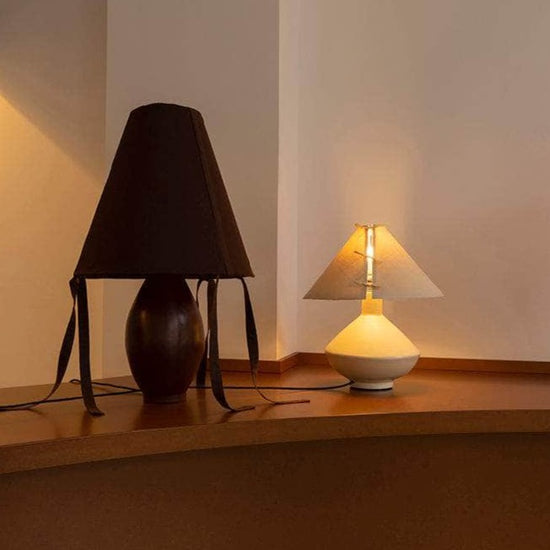 Brown Ceramic Large Lamp