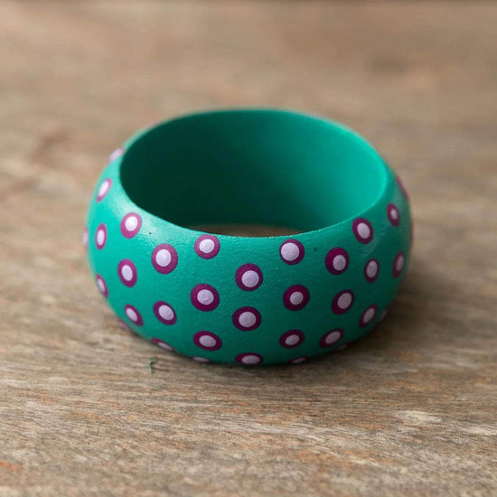 Wooden Dots Napkin Holder - Turquoise