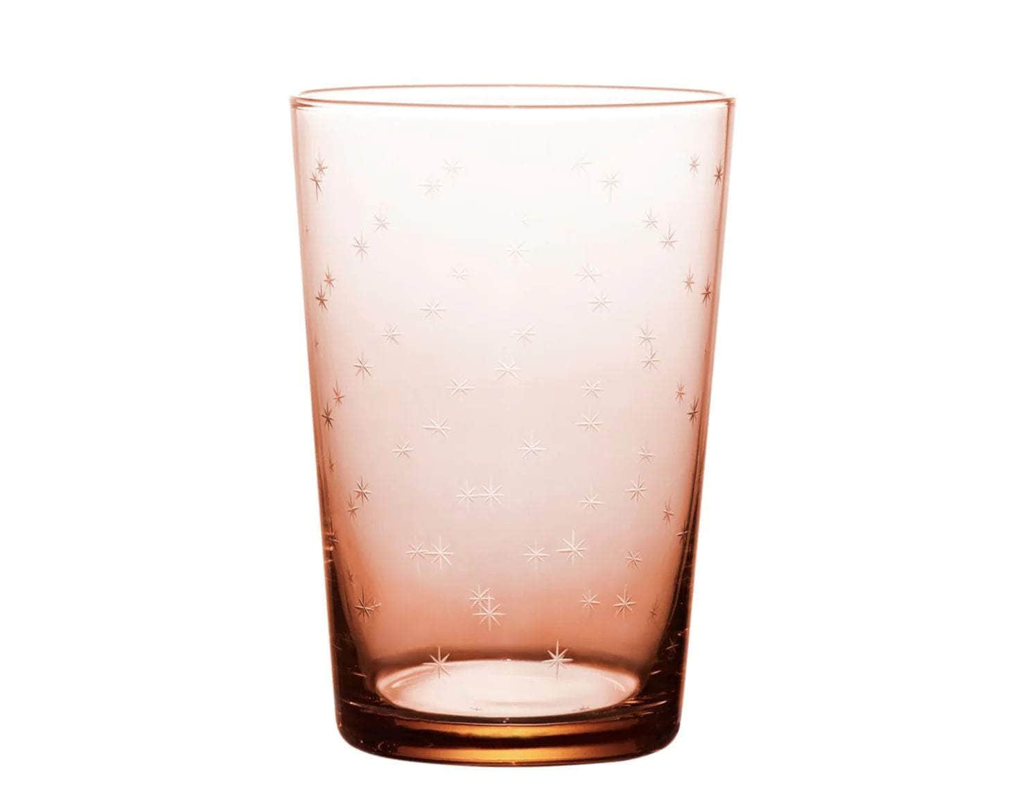 Rose Crystal Tumblers with stars design