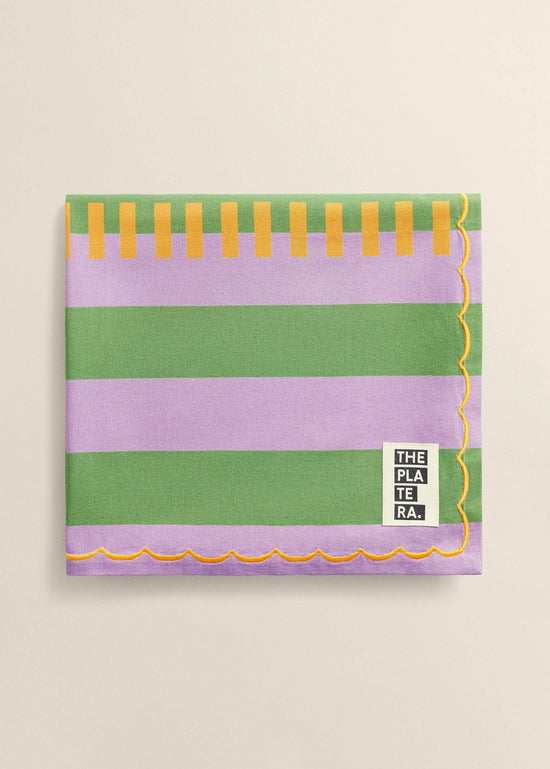 Striped Cotton Veggies Tablecloth