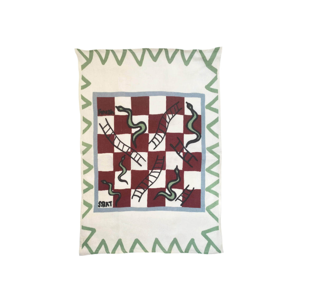 Snakes & Ladders Tea Towel