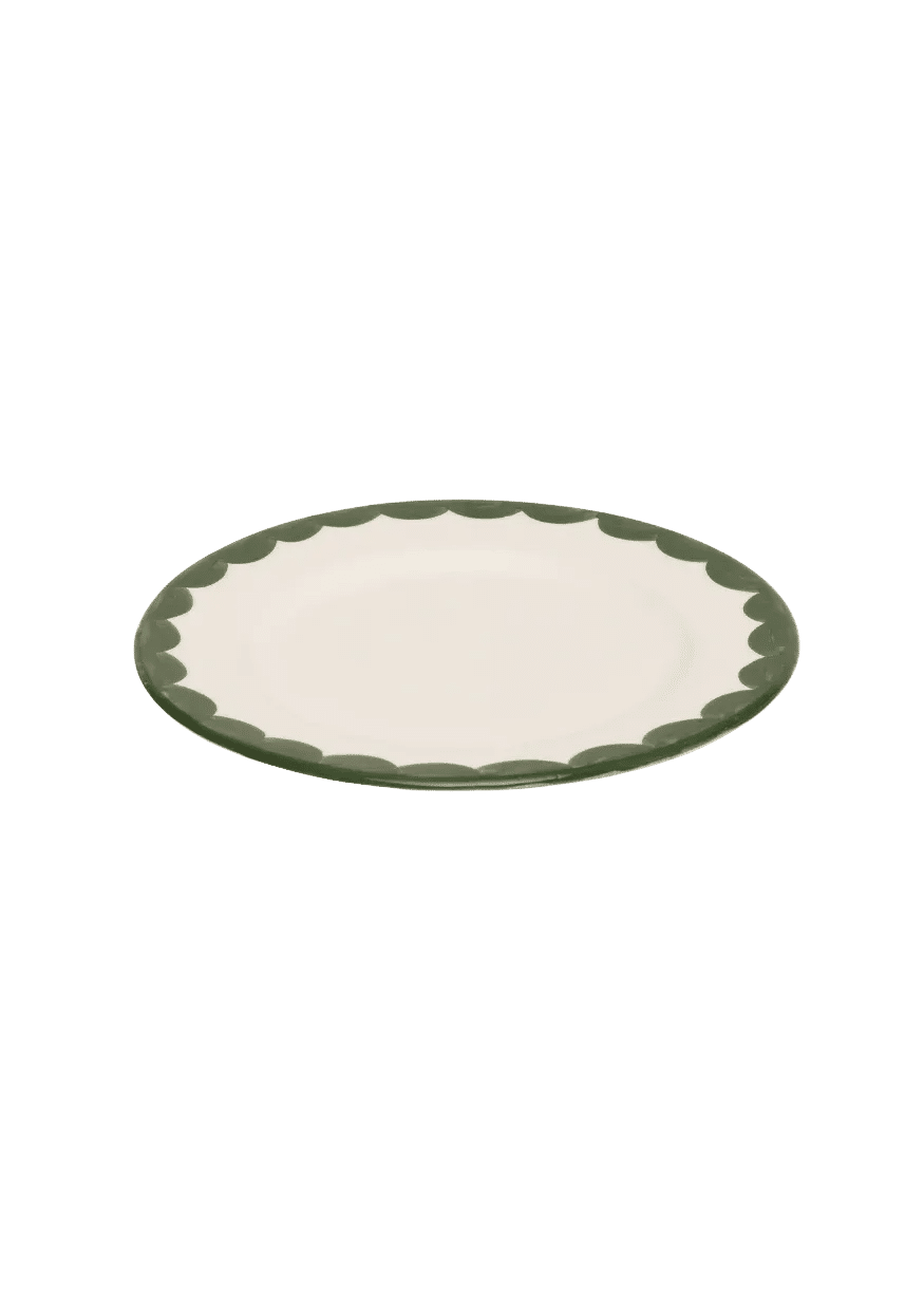 Green Scallop Side Plate