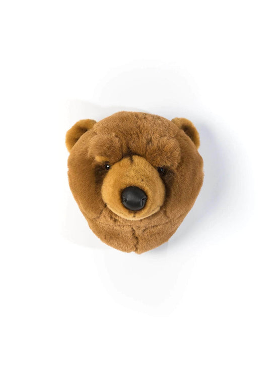 Oliver the Brown Bear Wall Mounted Plush Head