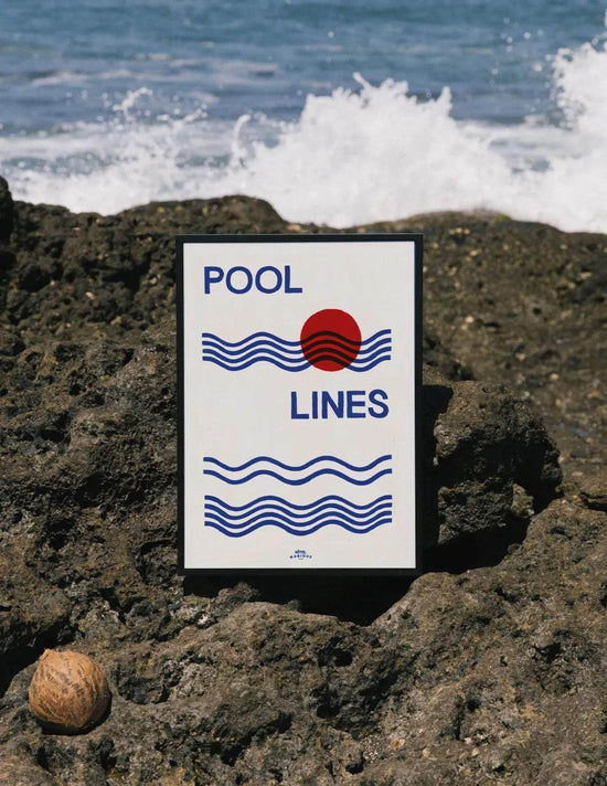 Pool Lines Art Print