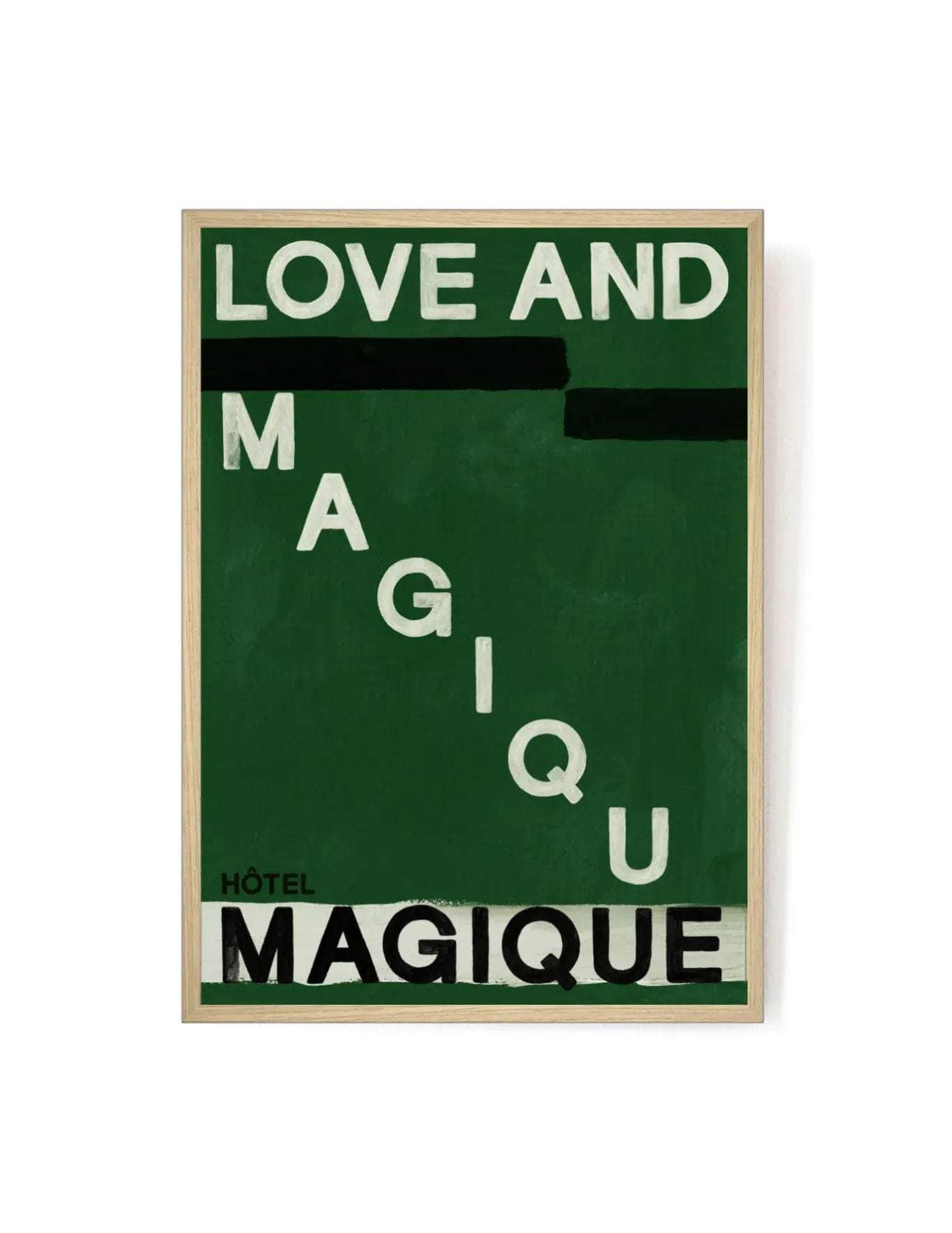 Love and Magique Green Art Print