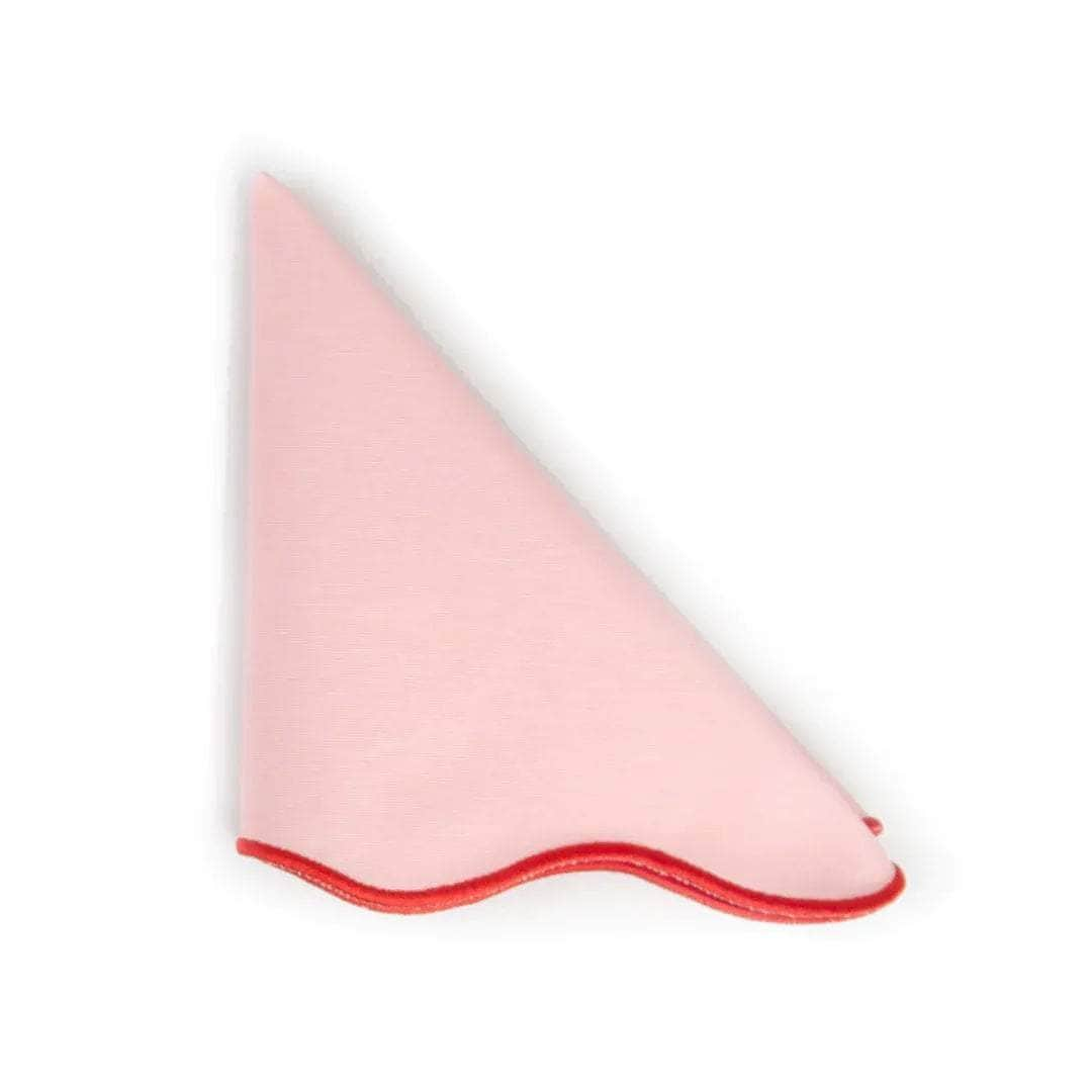 Embroidered Wave Napkin Pink