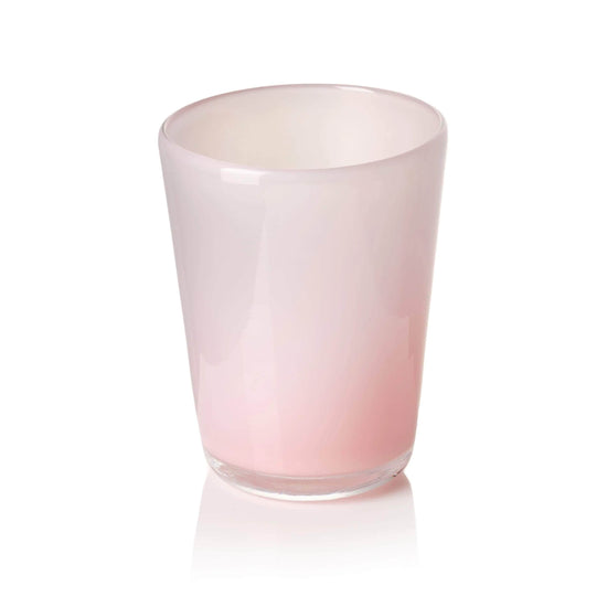 Thyme Hand Blown Water Glass in Opaque Pink