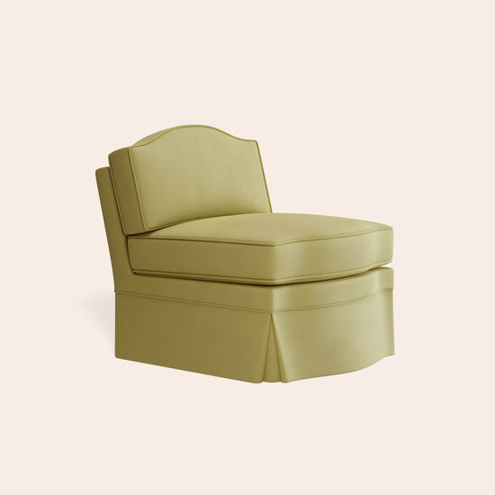 Felix Slipper Chair, Ochre Linen