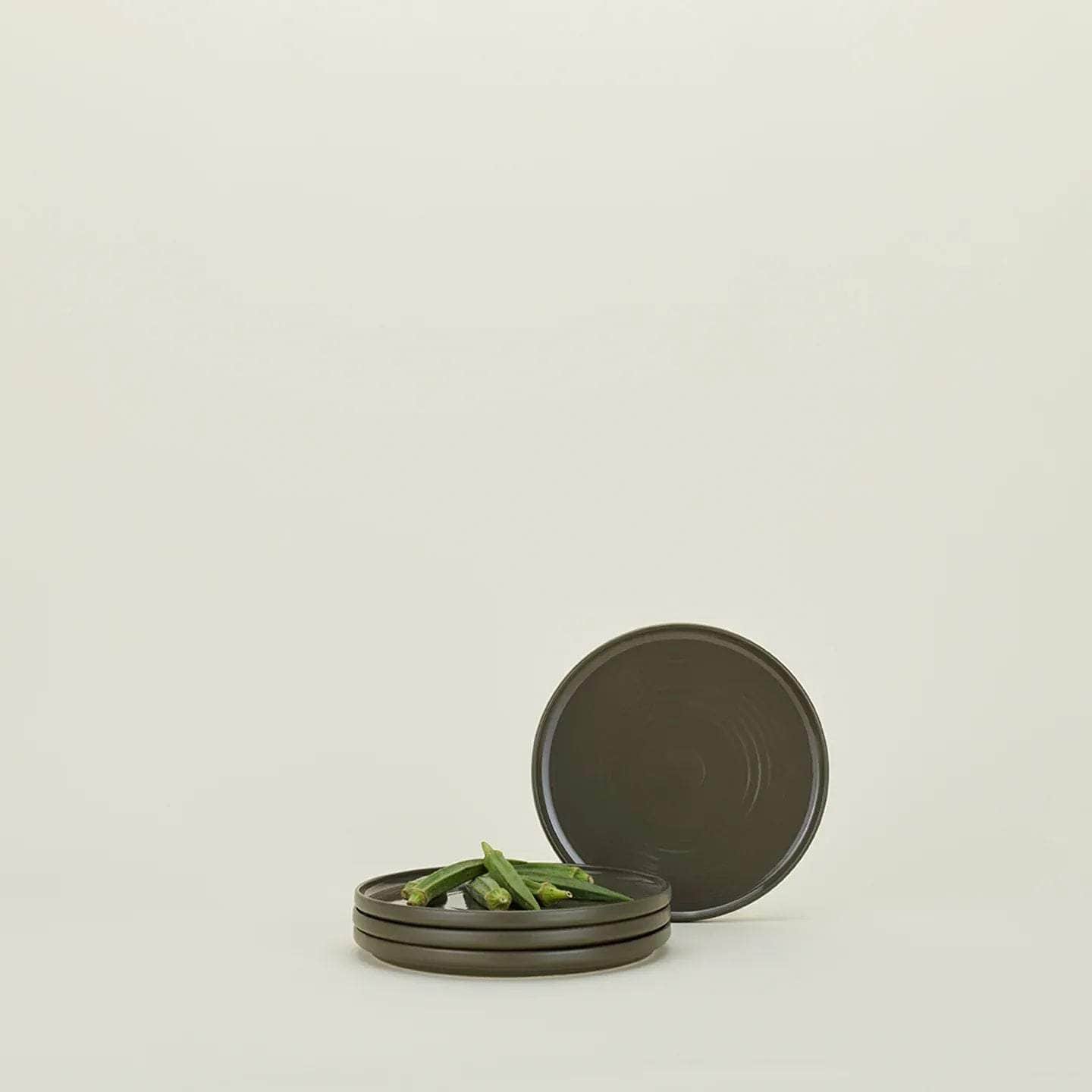Essential Salad Plate - Set Of 4, Olive