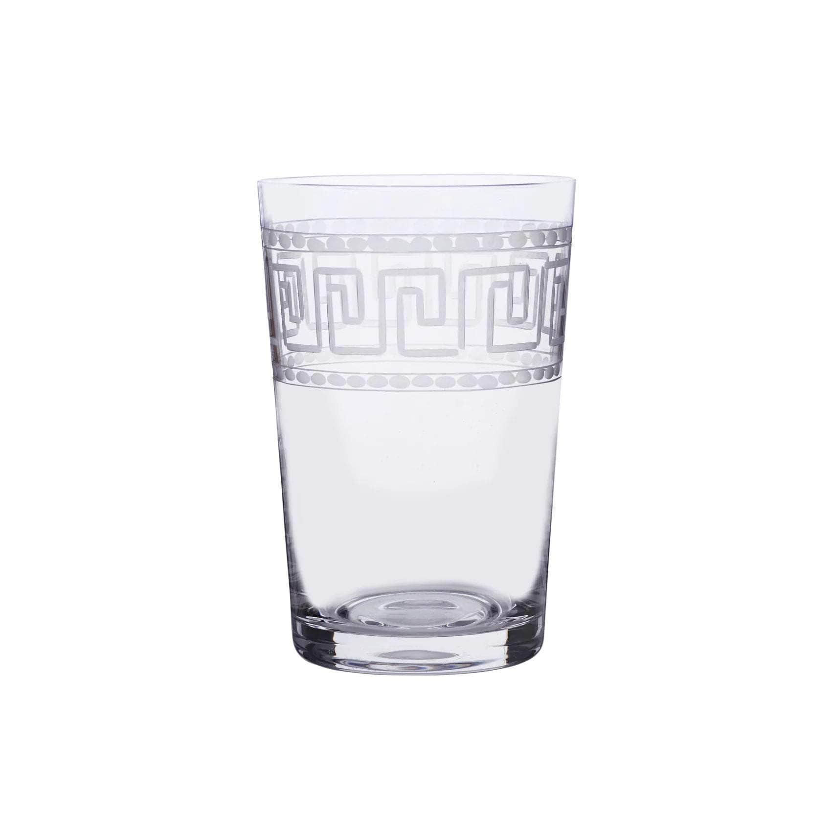 Crystal Tumblers with Greek Key Design