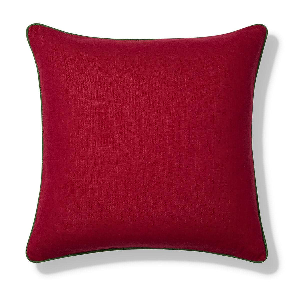 Volga Red Emerald Trim Cushion