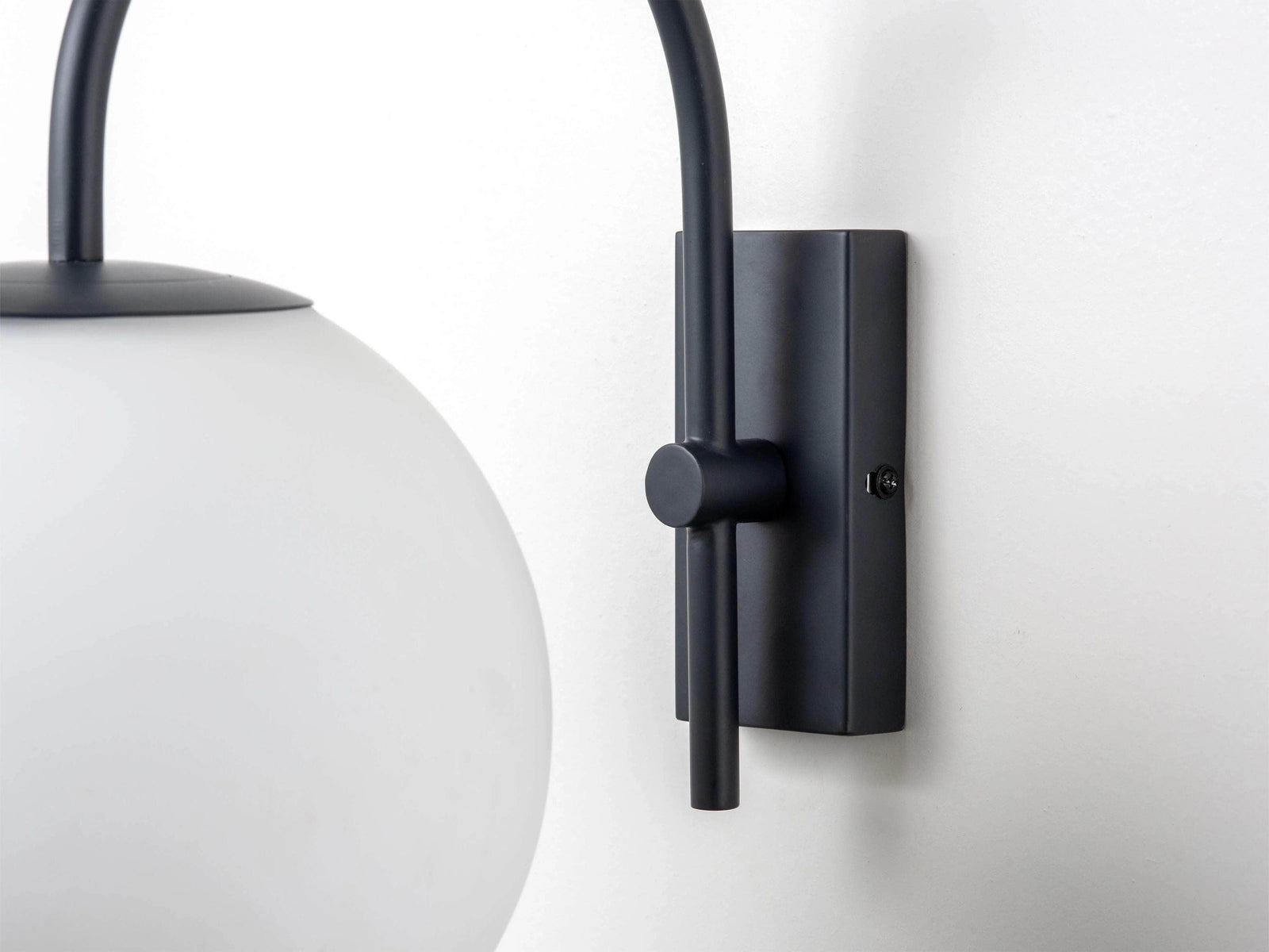 Charcoal grey hanging globe wall light