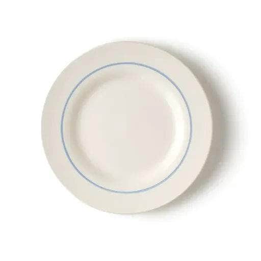 Dessert/Salad Plate with One Blue Stripe Detail
