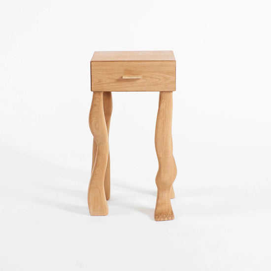 Foot Side Table With Drawer