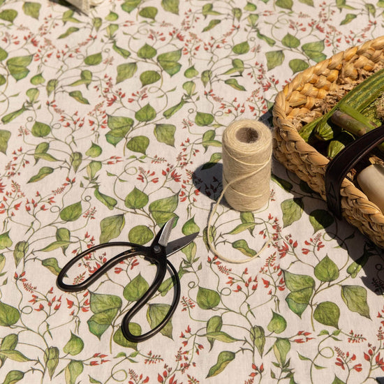 Bean flower Linen Table Cloth