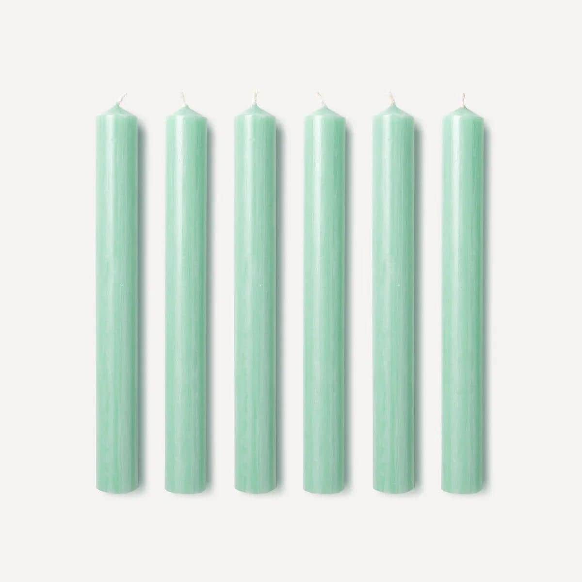Hellebore Green Dinner Candles