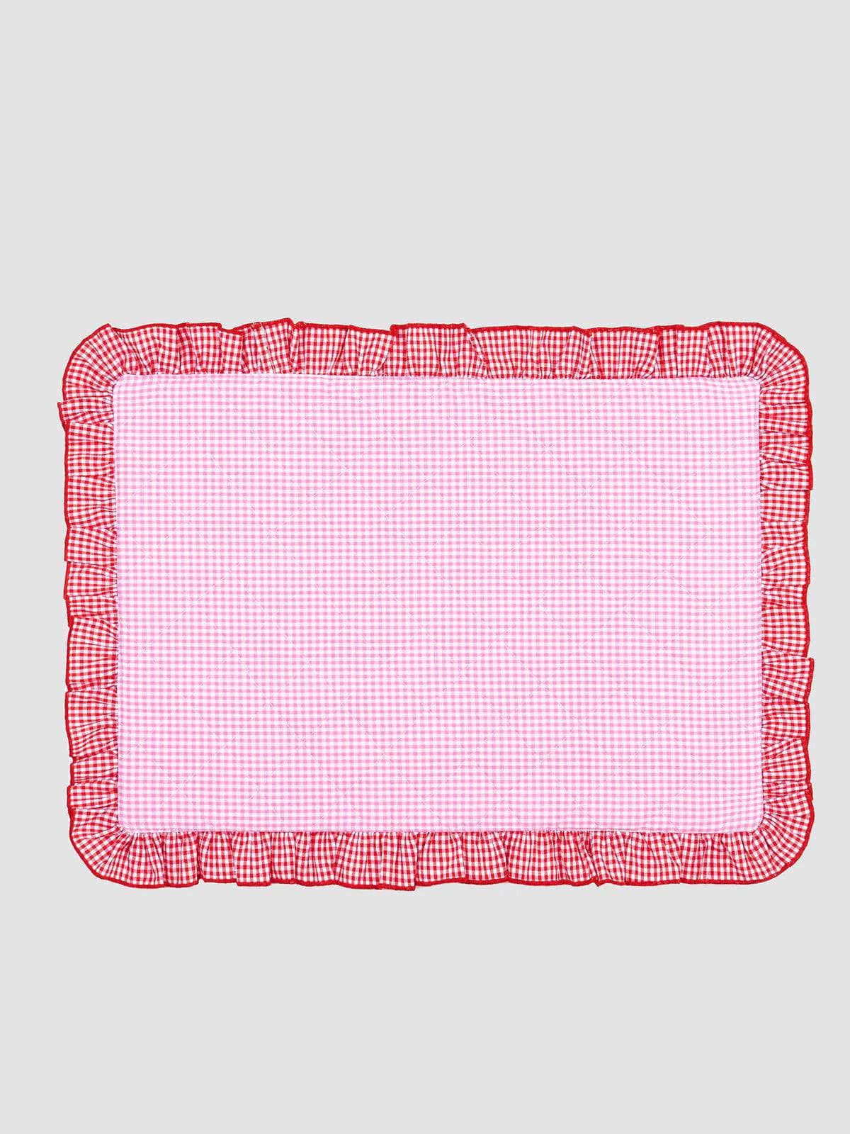 Picnic Gingham Placemat Pink