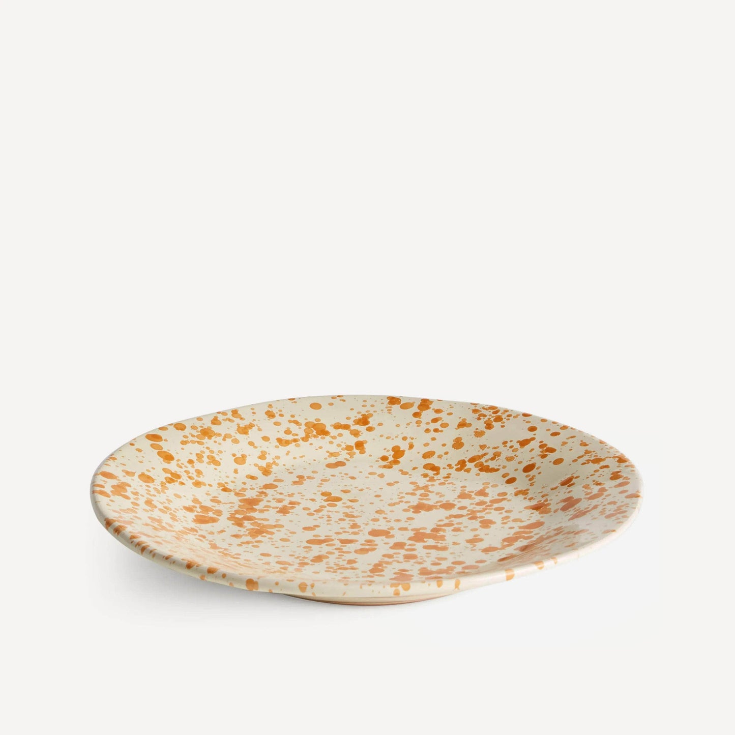 Shallow Serving Bowl Burnt Orange