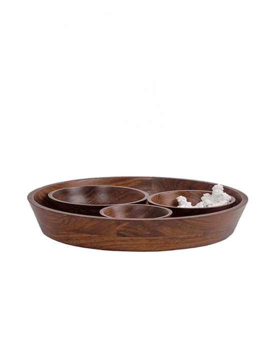 Seva Set of Wooden Bowls and Platter | 5 pcs