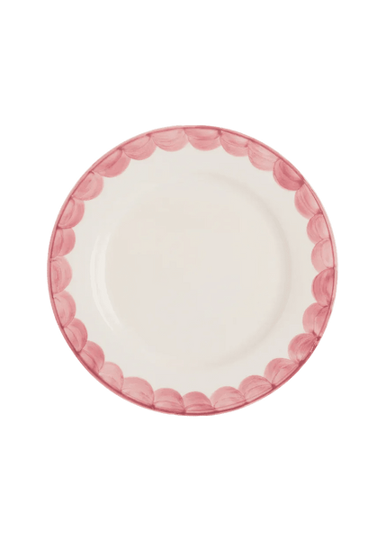 Pink Scallop Dinner Plate