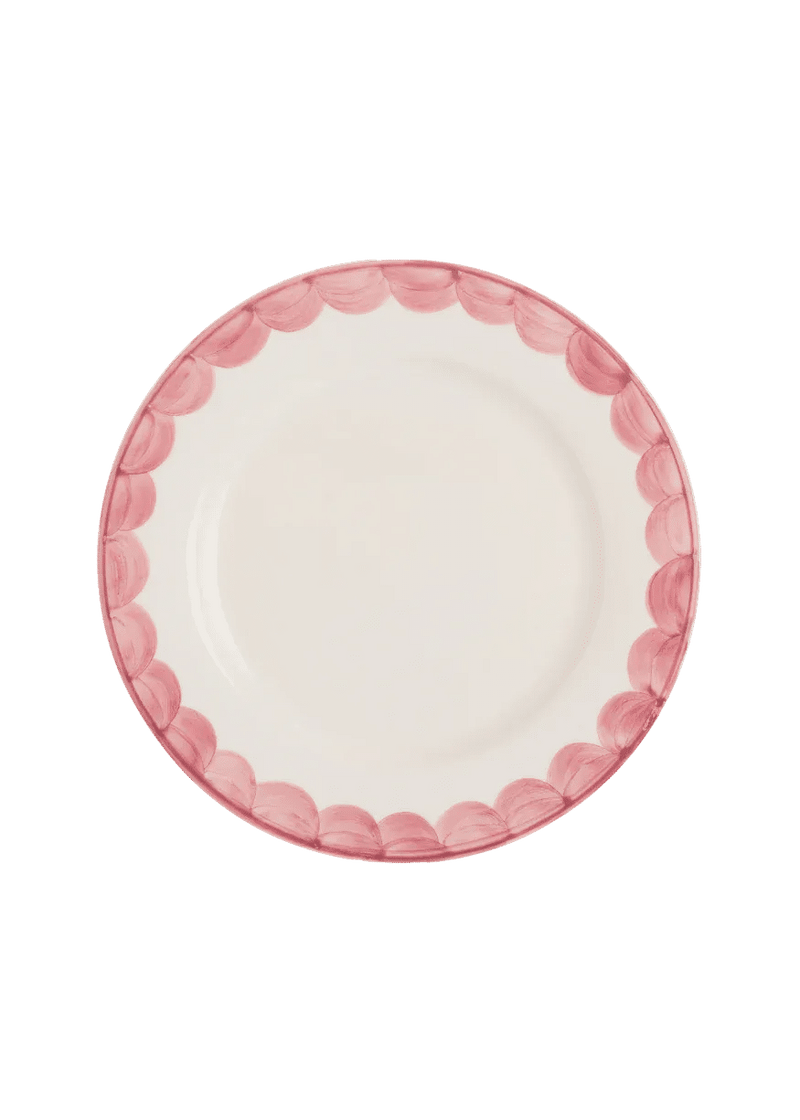 Pink Scallop Dinner Plate