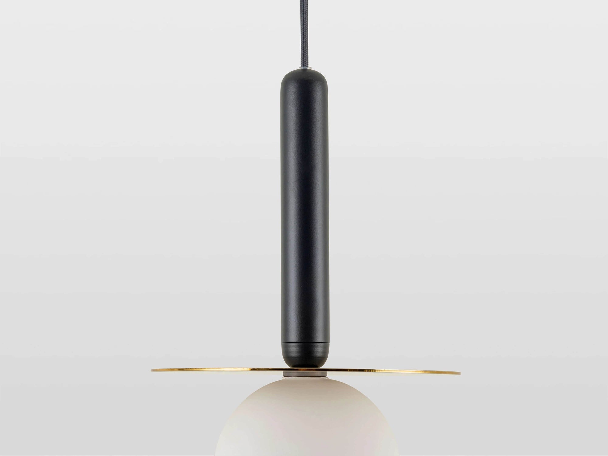 Charcoal grey plate pendant light