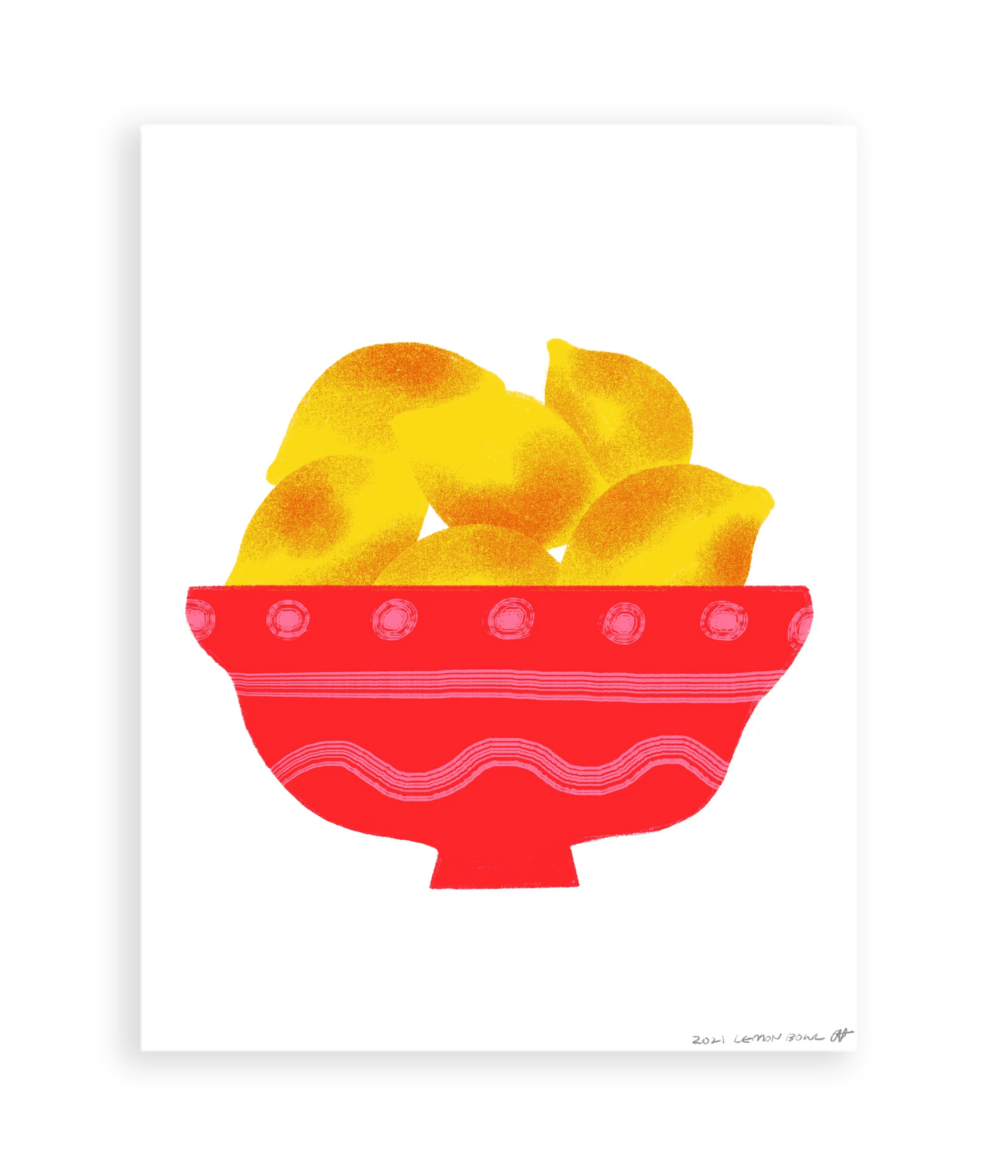 Lemon Bowl Art Print