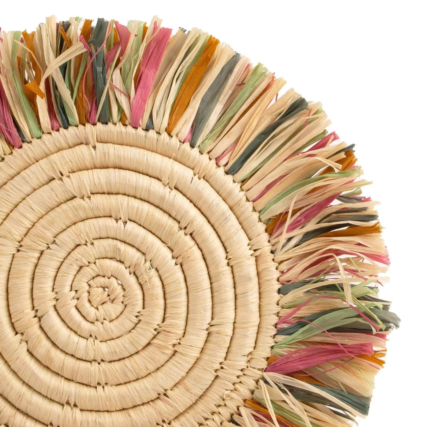 Fringed Bloom Raffia Coasters from Uganda