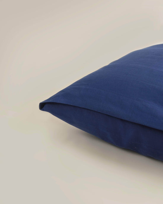 Hemp Pillowcase Pair Midnight Blue