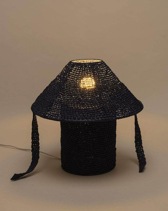 Black Crochet Lamp