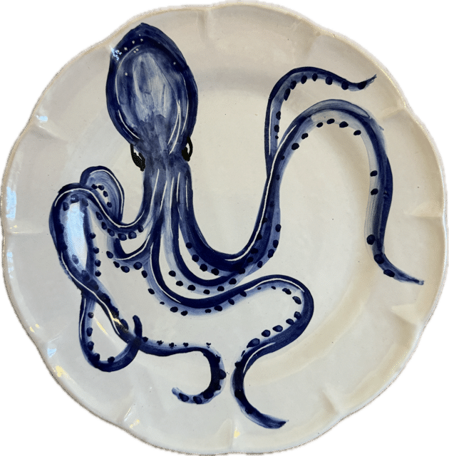 Blue Octopus Dining Plate