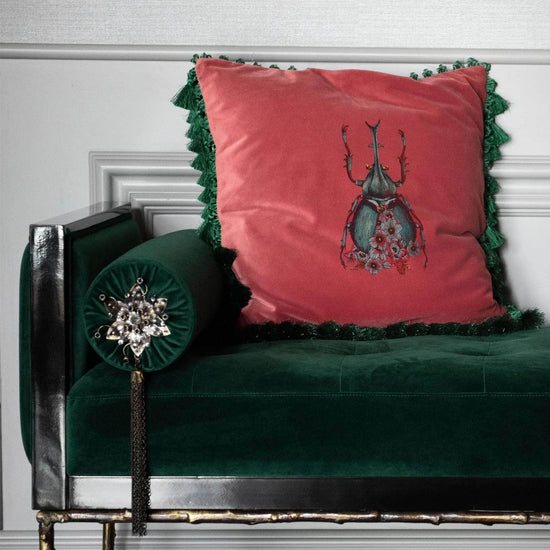 Load image into Gallery viewer, Scarab Velvet Cushion
