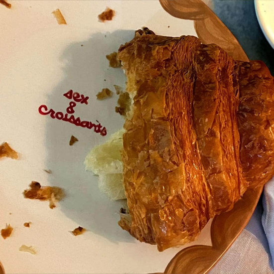 "Sex & Croissants" Dessert Plates | Set of Two