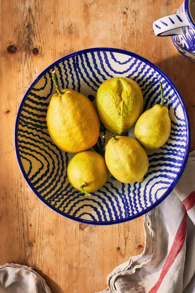 Large Blue Serving Bowl