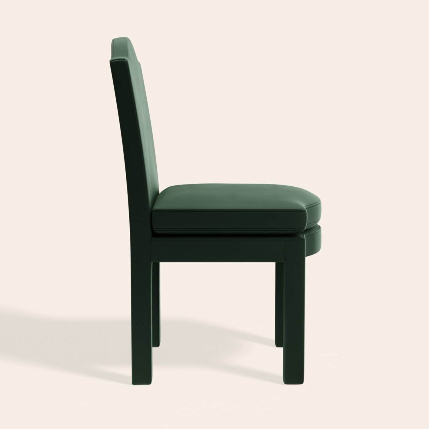 Pair of Leo Dining Chairs, Zucchini Velvet