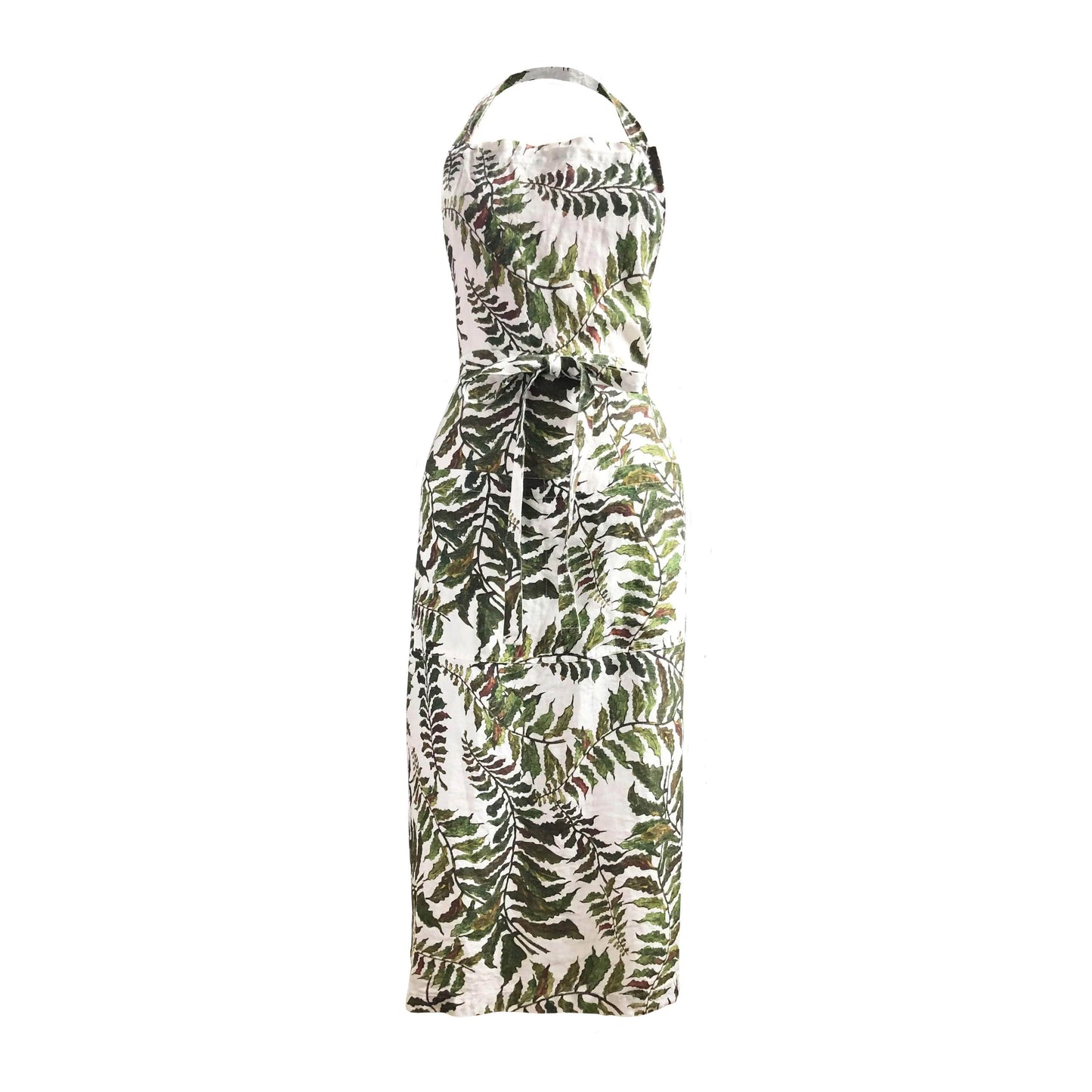 Load image into Gallery viewer, Fern Printed Linen Apron
