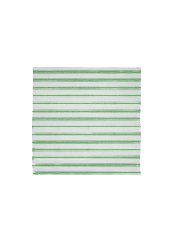 Lush Green Stripe Napkins (Set of 2)