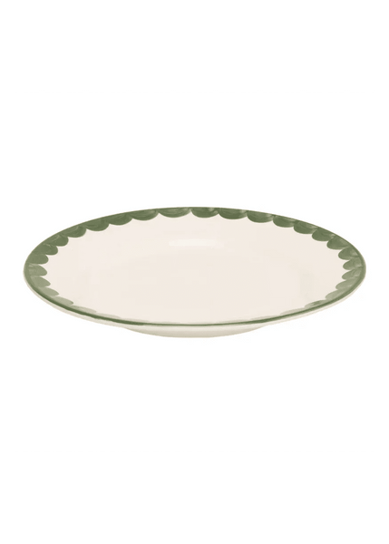 Green Scallop Dinner Plate