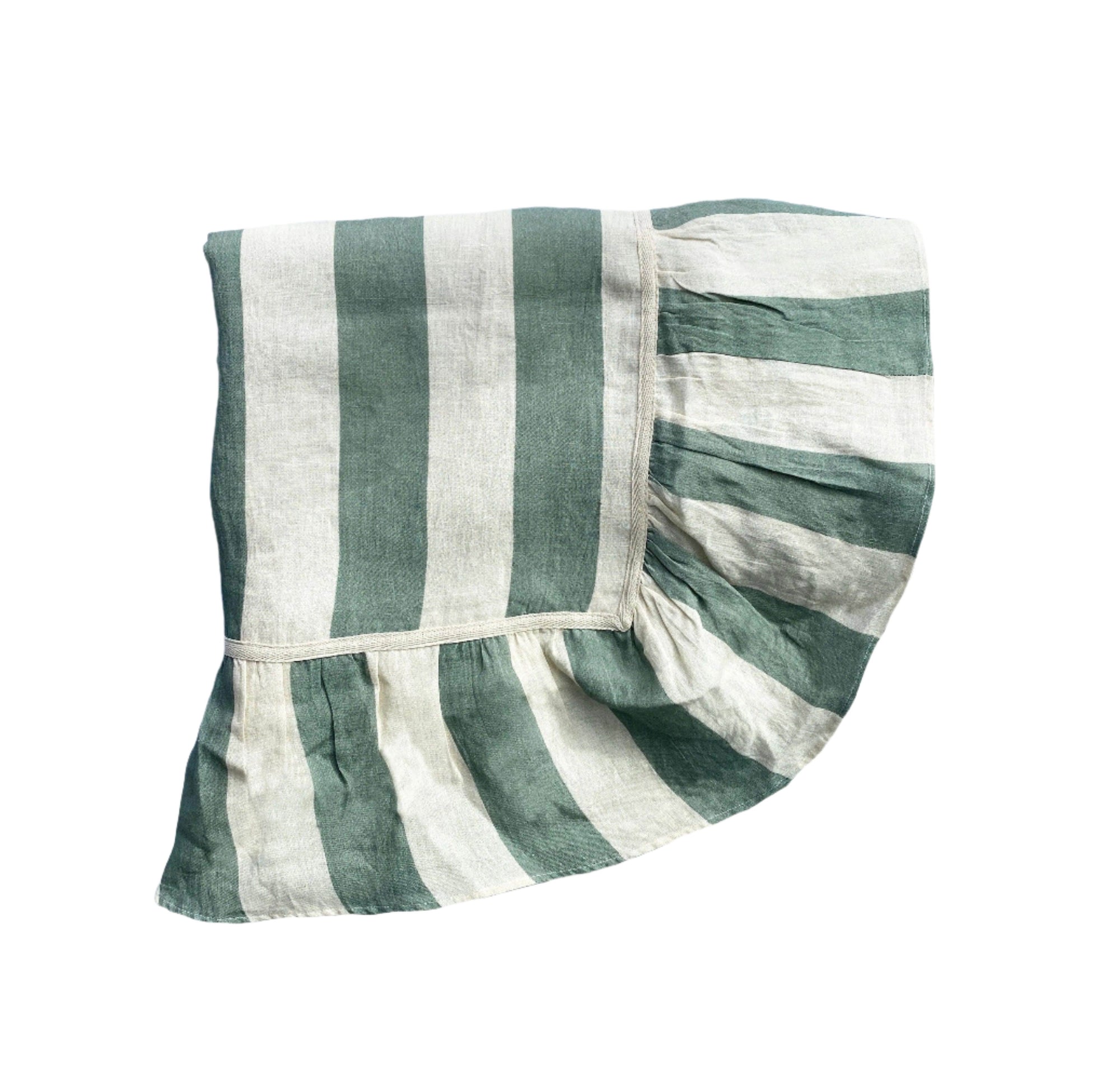 Sea Green Wide Stripe Tablecloth