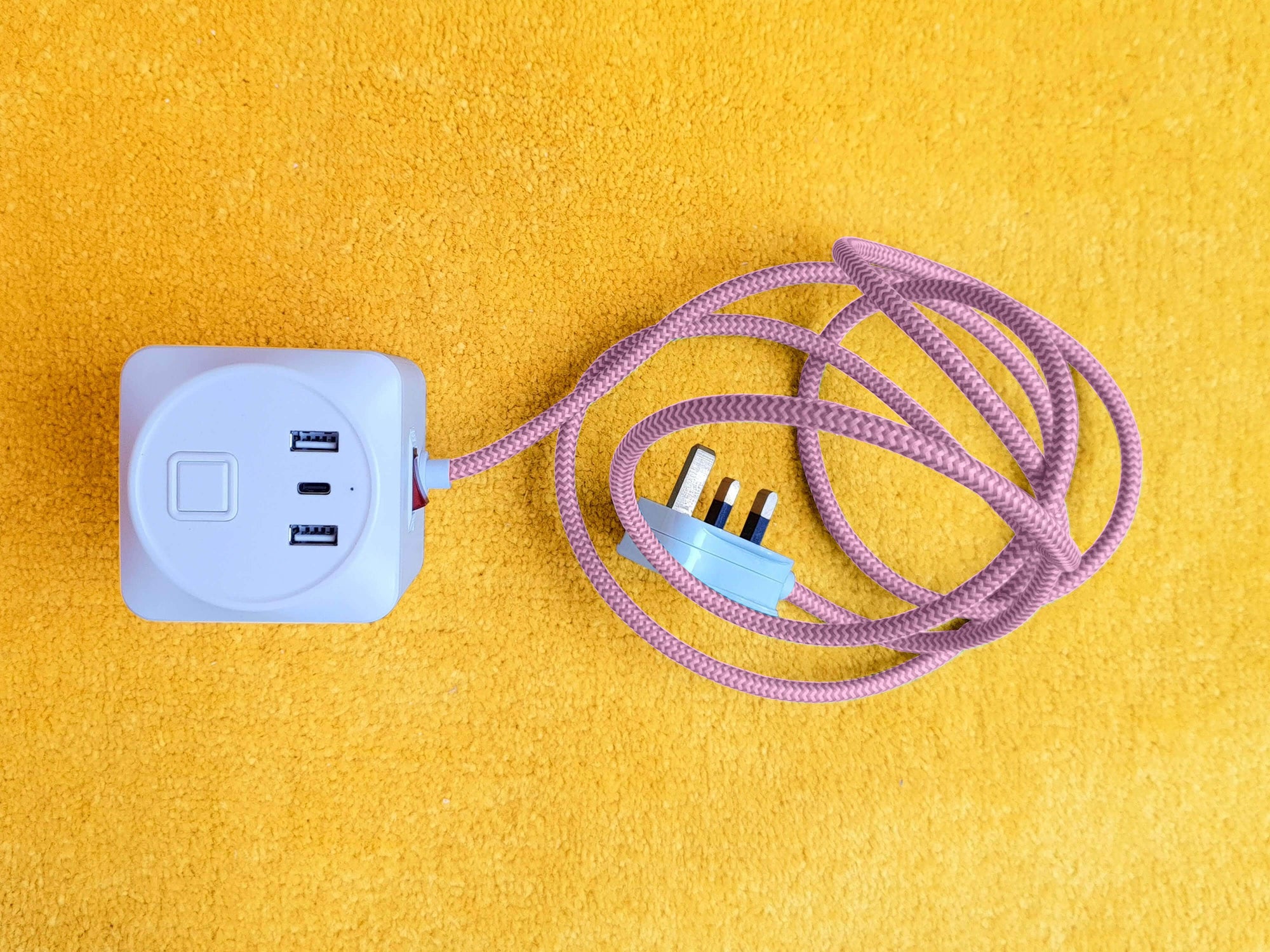 Pink fabric extension lead