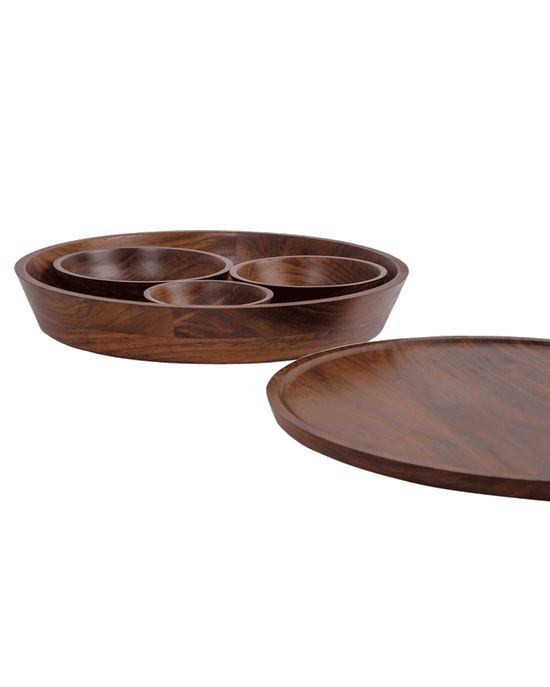 Seva Set of Wooden Bowls and Platter | 5 pcs