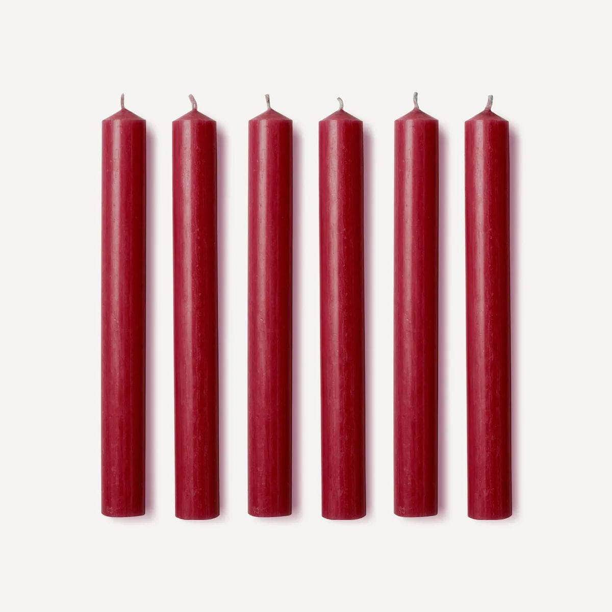 Aster Red Dinner Candles