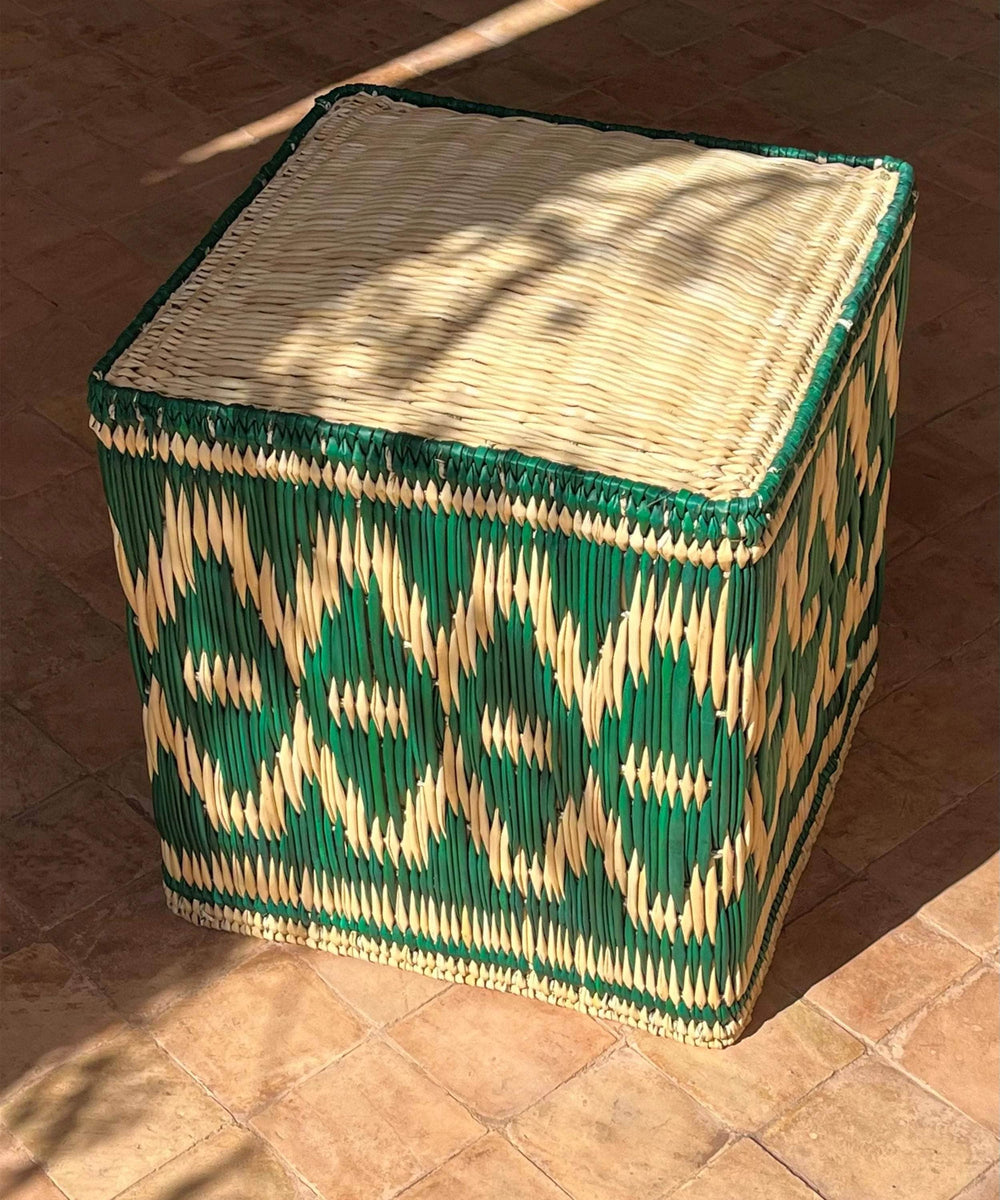 Fez Wicker Stool | Green