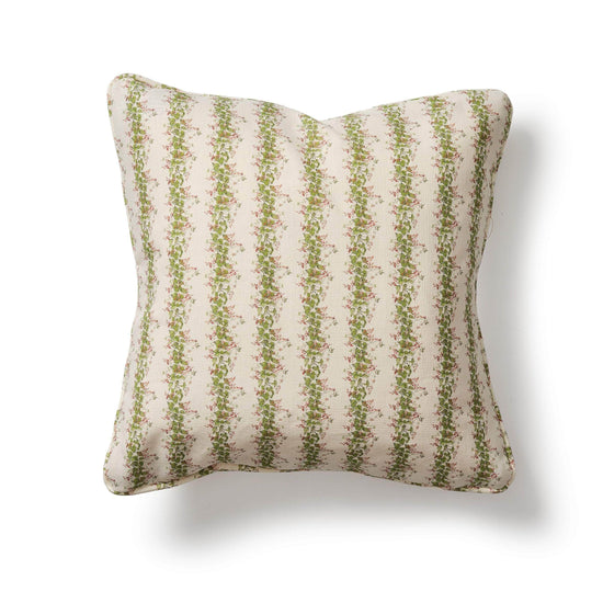 Square Bean Stripe Dinky Cushion with Piping