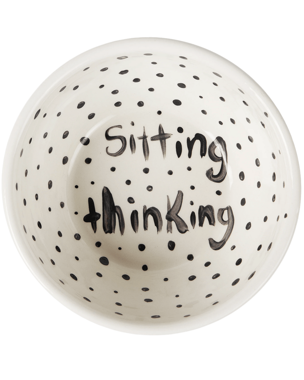 "Sitting Thinking" Hand Painted Bowl 1/12