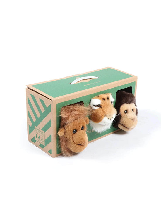 Jungle Box Set of 3 Wall Mini Mounted Plush Heads
