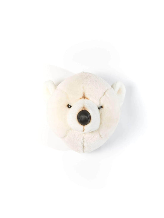 Basile the Polar Bear Wall Mounted Plush Head