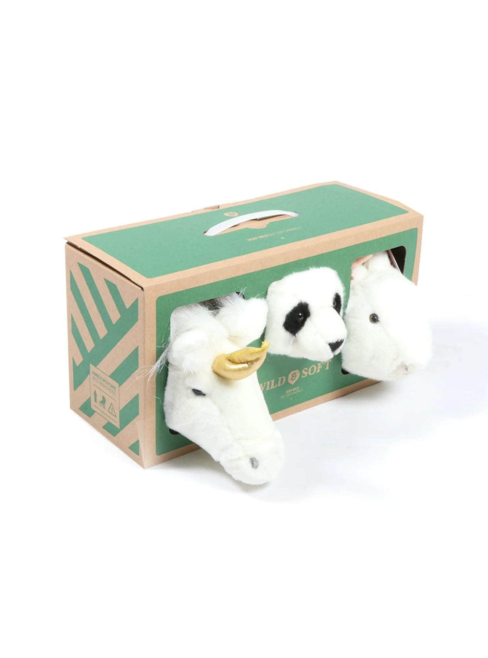 Box of Mini Animal Wall Mounted Plush Heads