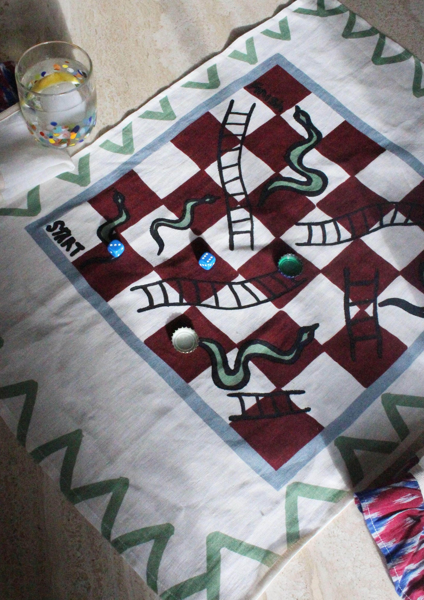 Snakes & Ladders Tea Towel