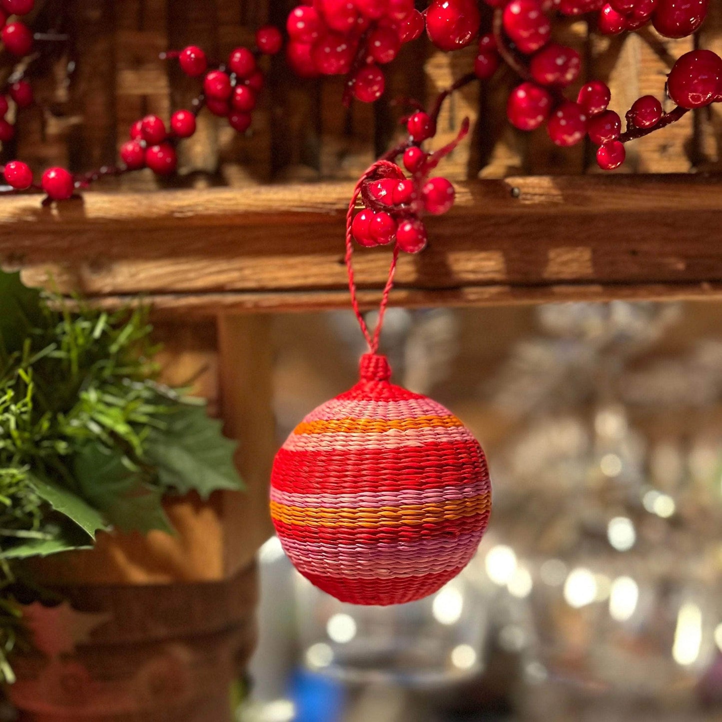 Palmito Woven Baubles (Set of 4)